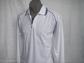 X-30 Long Sleeve Polo Shirt Unisex in White